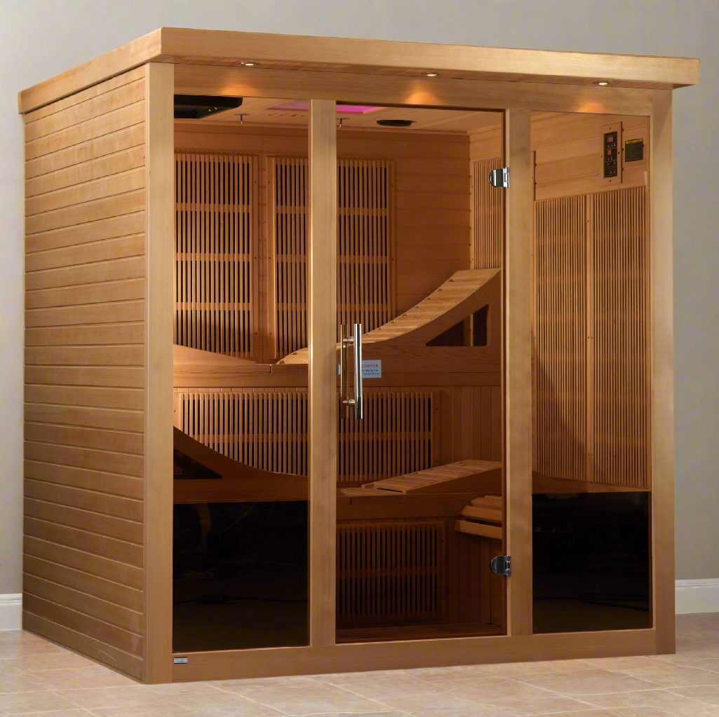 Golden Designs "Monaco" 6-person PureTech™ Near Zero EMF FAR Infrared Sauna