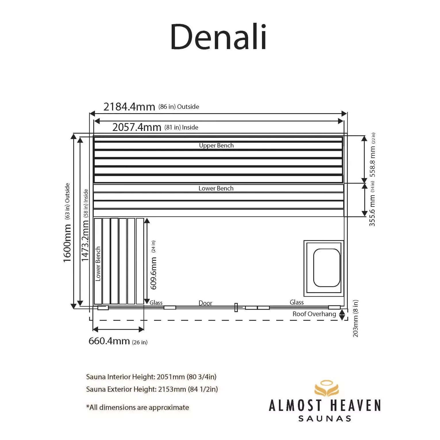 Almost Heaven Denali 6-Person Indoor Sauna