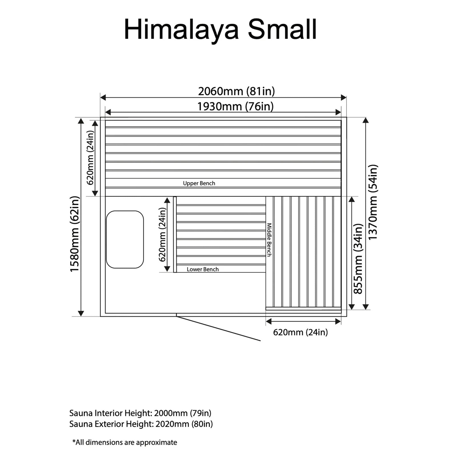 Almost Heaven Himalaya 4-Person Indoor Traditional Sauna